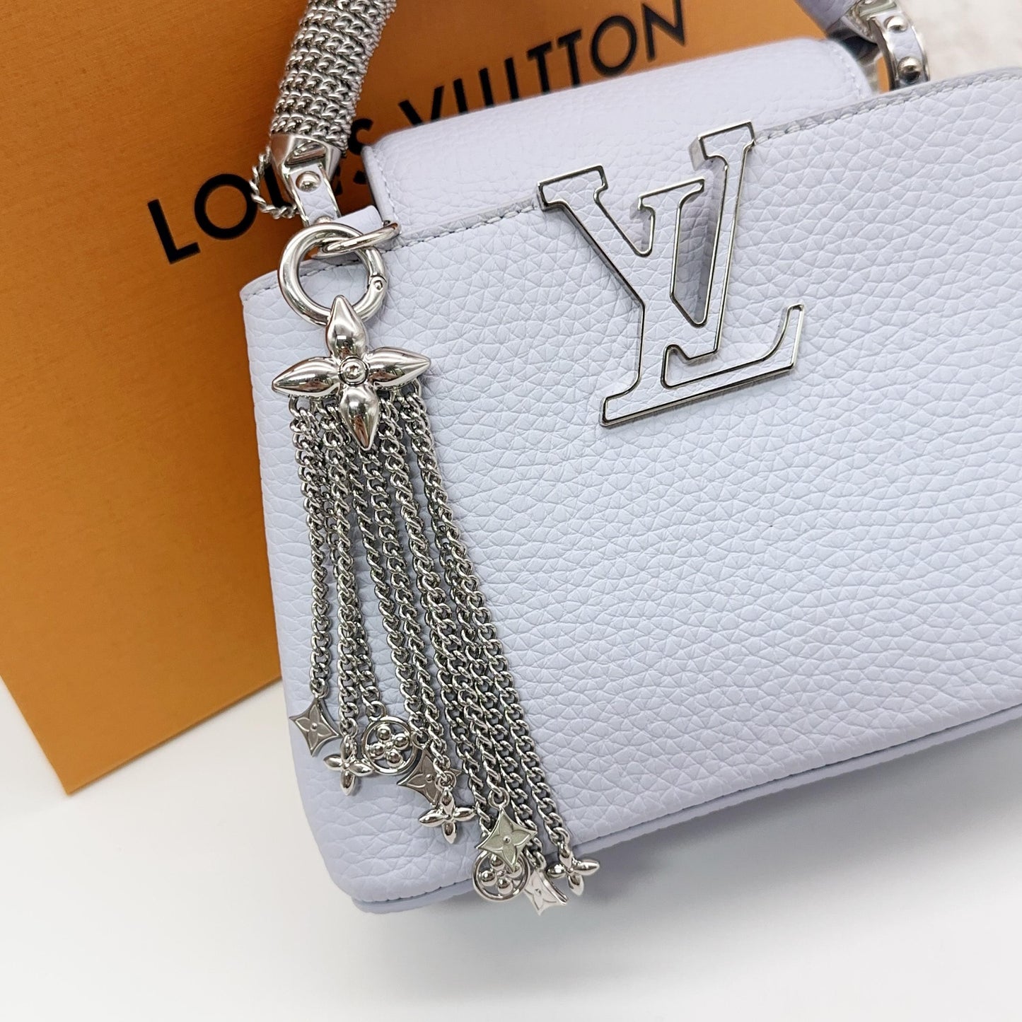 Louis Vuitton Capucines Mini in Pastel Light Blue Taurillon Leather[Pre-Owned]