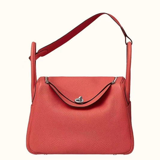 Hermès Lindy 26 in Rouge Pivoine / Crevette Togo Leather [Pre-Owned]