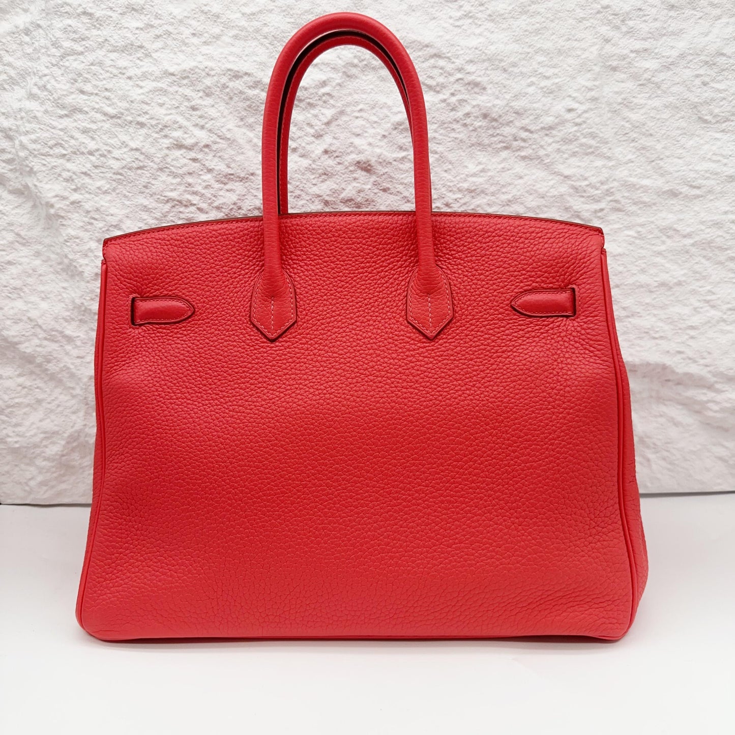 Hermès Birkin 35 Rouge Pivoine (Peony Red) Togo Leather with Gold-Tone Hardware [Pre-Owned]