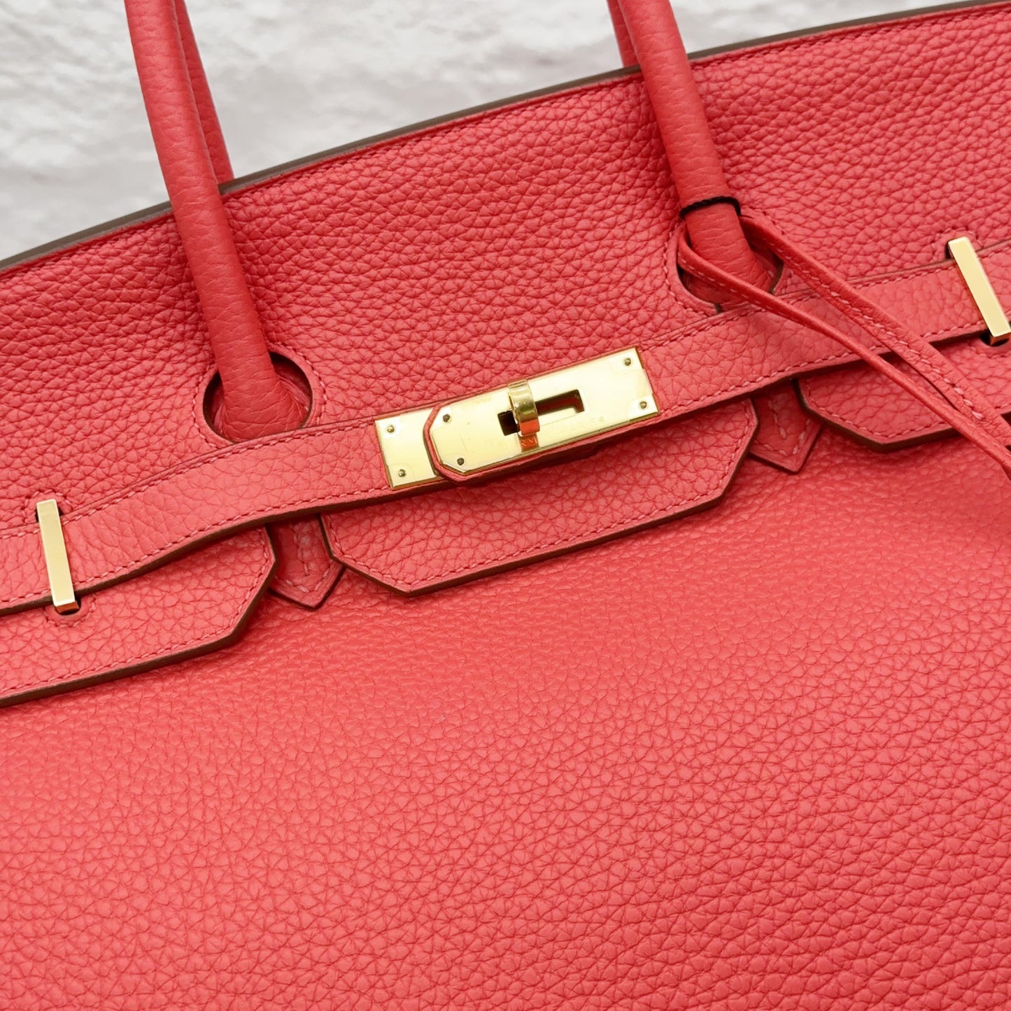 Hermès Birkin 35 Rouge Pivoine (Peony Red) Togo Leather with Gold-Tone Hardware [Pre-Owned]