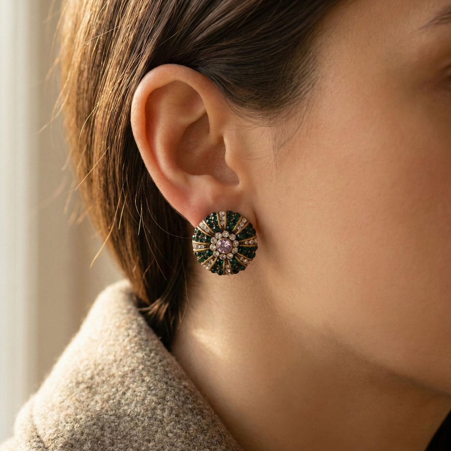 Antique Verdant Axis Earrings