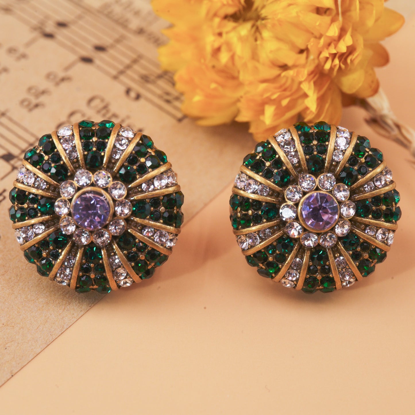 Antique Verdant Axis Earrings