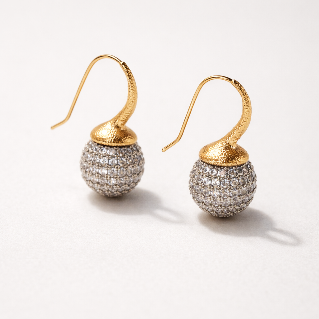 Soft Glow Drop | Gold Statement Drop Earrings